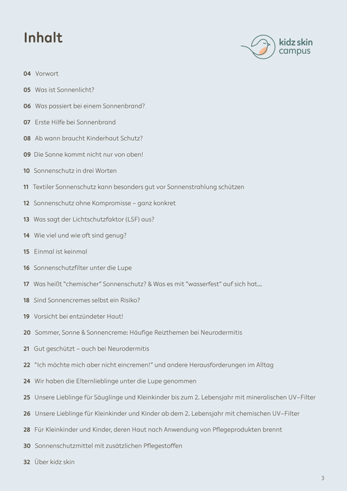 Sonnenschutz bei Kindern: richtig wichtig. Das E-Book mit Produktempfehlungen