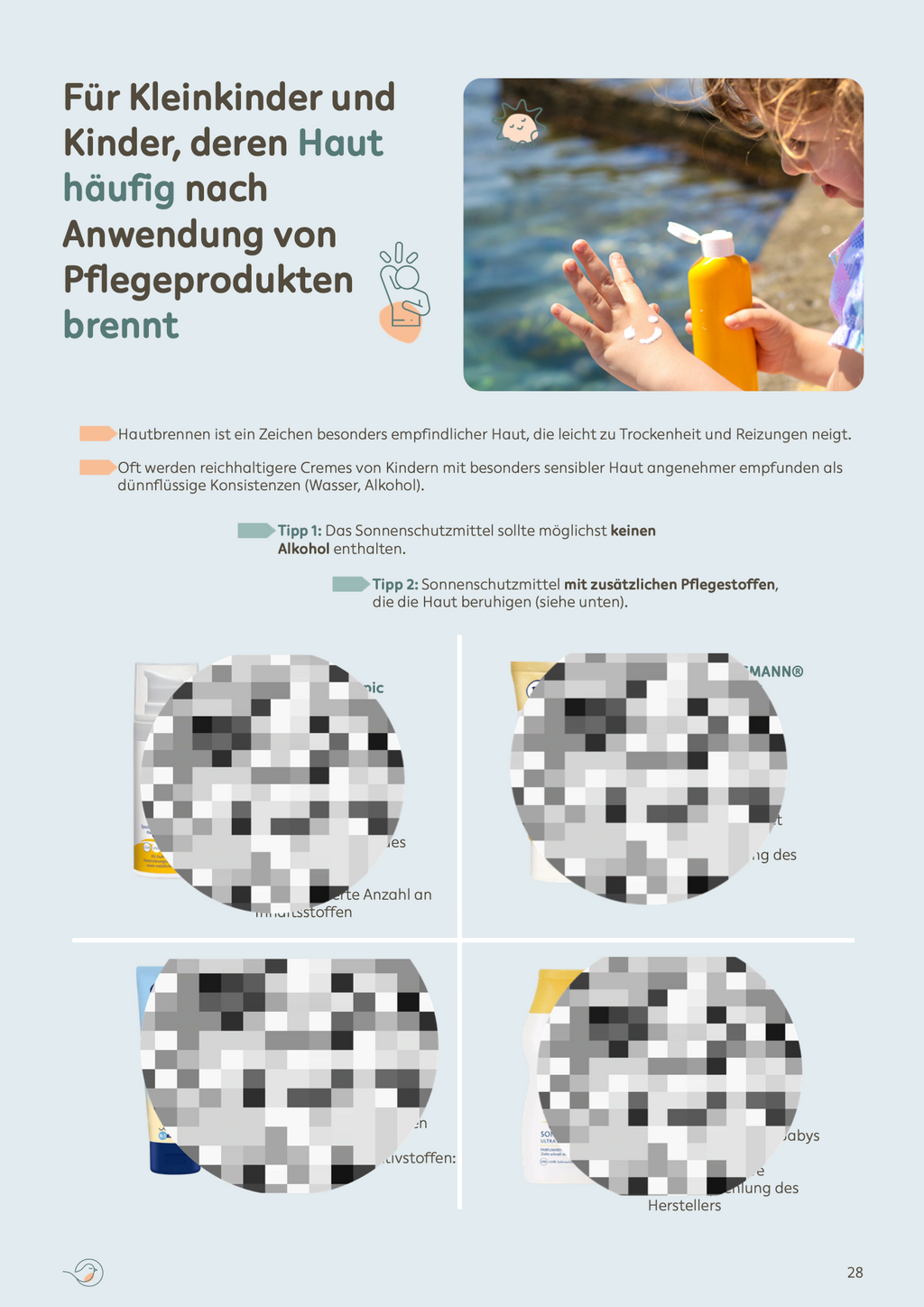 Sonnenschutz bei Kindern: richtig wichtig. Das E-Book mit Produktempfehlungen